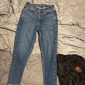 American Eagle Outfitters Women's Dark Blue Skinny Jeans